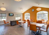 Thumbnail 13 of 14 - Community clubroom with TV at Mansfield Meadows Apartments in Mansfield, MA