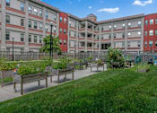 Thumbnail 1 of 12 - Mill House Apartments Outdoor Community Gardensat Mill House Apartments, Greenfield Massachusetts.