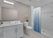 Thumbnail 7 of 13 - The Carina Pittsburgh PA Bathroom With Sink And Bathtub.