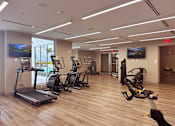 Thumbnail 10 of 36 - a spacious fitness center with treadmills and ellipticals  at Douglas Enclave, Miami, Florida