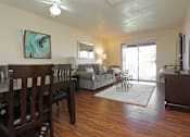 Thumbnail 13 of 22 - a living room with seating in an apartment for rent