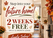 Thumbnail 35 of 35 - A poster advertising a 2 weeks free offer at University Square Apartment Homes.