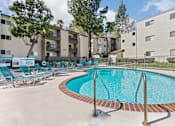 Thumbnail 2 of 32 - Swimming Pool Area at Hadley Apartments, Escondido, CA