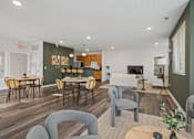 Thumbnail 13 of 42 - resident lounge with tables and chairs at DeSales Flats Apartments*, Cincinnati