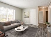Thumbnail 10 of 16 - Living Room with couch at Rivers at Bluegrass, Lexington, KY