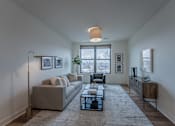 Thumbnail 4 of 64 - Modern Living Room with Stunning View at Adams Edge Apartments, Cincinnati, OH