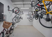 Thumbnail 61 of 81 - a bike room with many bikes hanging on the wall at Four23/Hoge, Cincinnati