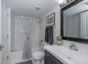 Thumbnail 13 of 21 - Bathroom With Bathtub at Deerfield Crossing Apartments, Ohio, 45036