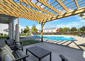 Thumbnail 13 of 18 - Wooden pergola near pool at College Park, Ohio