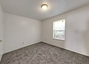 Thumbnail 15 of 27 - A room with a carpeted floor and a window.