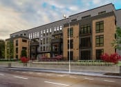 Thumbnail 41 of 81 - Rendering of a three story apartment building on a city street at Four23/Hoge, Cincinnati, OH, 45226