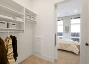 Thumbnail 20 of 81 - Bedroom with white walls and carpet at Four23/Hoge, Cincinnati, Ohio