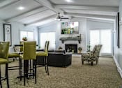 Thumbnail 19 of 35 - Clubroom With Smart Tv And Fireplace at Lawrence Landing, Indianapolis, IN, 46226