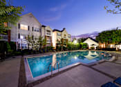 Thumbnail 1 of 32 - resort-style pool at night  at Governors Green, Bowie, MD, 20716