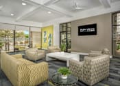 Thumbnail 22 of 46 - A waiting area with a sign that says "Seven Springs Apartments".