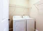 Thumbnail 17 of 37 - a washer and dryer in the laundry room  at Avenues of Kennesaw East & West, Kennesaw, GA