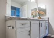 Thumbnail 9 of 37 - bathroom with white shaker cabinets at Palmetto Place, Fort Mill, SC