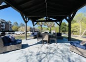Thumbnail 12 of 37 - spacious gazebo with outdoor furniture at Palmetto Place, Fort Mill South Carolina