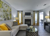 Thumbnail 8 of 19 - Model Living Room at SoCO Apartments at Vinings, Smyrna, GA, 30080