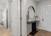 Thumbnail 20 of 29 - A white door with a mirror above it.at Century Grove Park, North Carolina