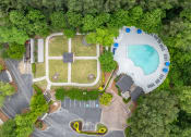 Thumbnail 9 of 31 - Arial View of Pool & Courtyard