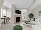 Thumbnail 11 of 39 - Living Room Fireplace