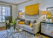 Thumbnail 9 of 30 - Modern Living Roomat The Aster Sugar Land Apartments, Sugar Land, Texas