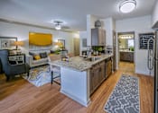 Thumbnail 7 of 30 - Gourmet Kitchen With Island at The Aster Sugar Land Apartments, Sugar Land, Texas