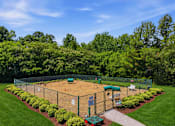 Thumbnail 26 of 42 - Fenced dog park with agility equipment and play area at Alden Place at South Square Apartments, North Carolina