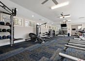 Thumbnail 21 of 27 - Fitness Center Strength equipment  at Ansley at Roberts Lake, Arden, NC, 28704