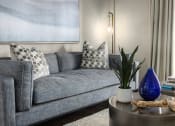 Thumbnail 8 of 40 - Close up of model couch at at Ansley at Town Center in Evans GA