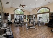 Thumbnail 8 of 19 - Fitness Center equipment  at Cambridge Square Apartments, Overland Park, KS 66211