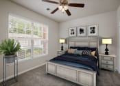 Thumbnail 4 of 19 - Bedroom Feels Large and Spacious with Impressive 9 Foot Ceilings and Large Walk-In Closet at Cambridge Square Apartments, Overland Park, KS 66211