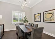 Thumbnail 13 of 19 - Conference Space with Elegant Lighting and Wood Plank Vinyl Flooring at Cambridge Square Apartments, Overland Park, KS 66211