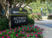 Thumbnail 8 of 19 - the sign for the activity center at the 1600 rosemont apartments at 1900 Rosemont, Roswell, Georgia