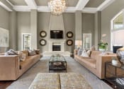 Thumbnail 28 of 31 - a living room with two couches and a fireplace at The Ridge at Chenal Valley, Arkansas, 72223