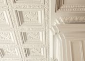 Thumbnail 24 of 25 - A white ceiling with decorative patterns and designs. at Parkview Apartments, Memphis, TN, 38104