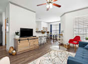 Thumbnail 9 of 38 - Warm And Inviting Living Room at The Shallowford Apartments, Chattanooga, TN 37421