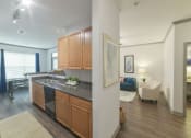 Thumbnail 1 of 27 - the preserve at ballantyne commons apartment kitchen and living room at The Shallowford, Chattanooga, TN