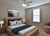 Thumbnail 6 of 18 - Bedroom with Ceiling Fan at Harbor Island Apartments, Tennessee