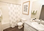 Thumbnail 21 of 38 - Primary Bathroom at Lakeside Villas Apartments, Georgia, 30228