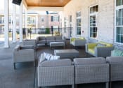 Thumbnail 16 of 29 - outdoor patio with couches and tables Meridian Park in Collierville, TN 38017