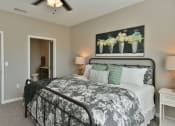 Thumbnail 6 of 29 - Primary bedroom with ceiling fan at Meridian Park in Collierville, TN 38017
