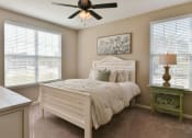 Thumbnail 9 of 29 - Secondary bedroom with ceiling fan  at Meridian Park Apartments, Tennessee