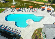 Thumbnail 9 of 25 - Aerial Pool Image with Fountain at Waterford Place, Louisville, 40207