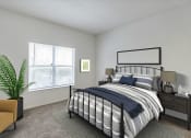 Thumbnail 15 of 39 - Bedroom with bed and window at Paradise Island, Jacksonville, FL