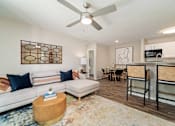 Thumbnail 1 of 29 - Living room with Ceiling Fan at Rise at Signal Mountain, Chattanooga, TN, 37405