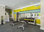 Thumbnail 16 of 33 - Fitness Center and Free Weights located at St. Andrews Apartments in Johns Creek, GA 30022