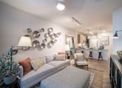 Thumbnail 6 of 28 - Living Room With Kitchen at Station at Old Town, Lewisville, TX