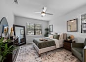 Thumbnail 9 of 48 - Bedroom With Ceiling Fan at The Ambrose, Houston, TX, 77040